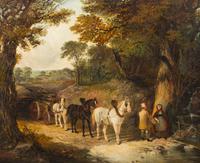 John Frederick Herring, Sr., (British, 1795-1865), The Farmyard and The Timber Wagon, 1840 (a pair of works)