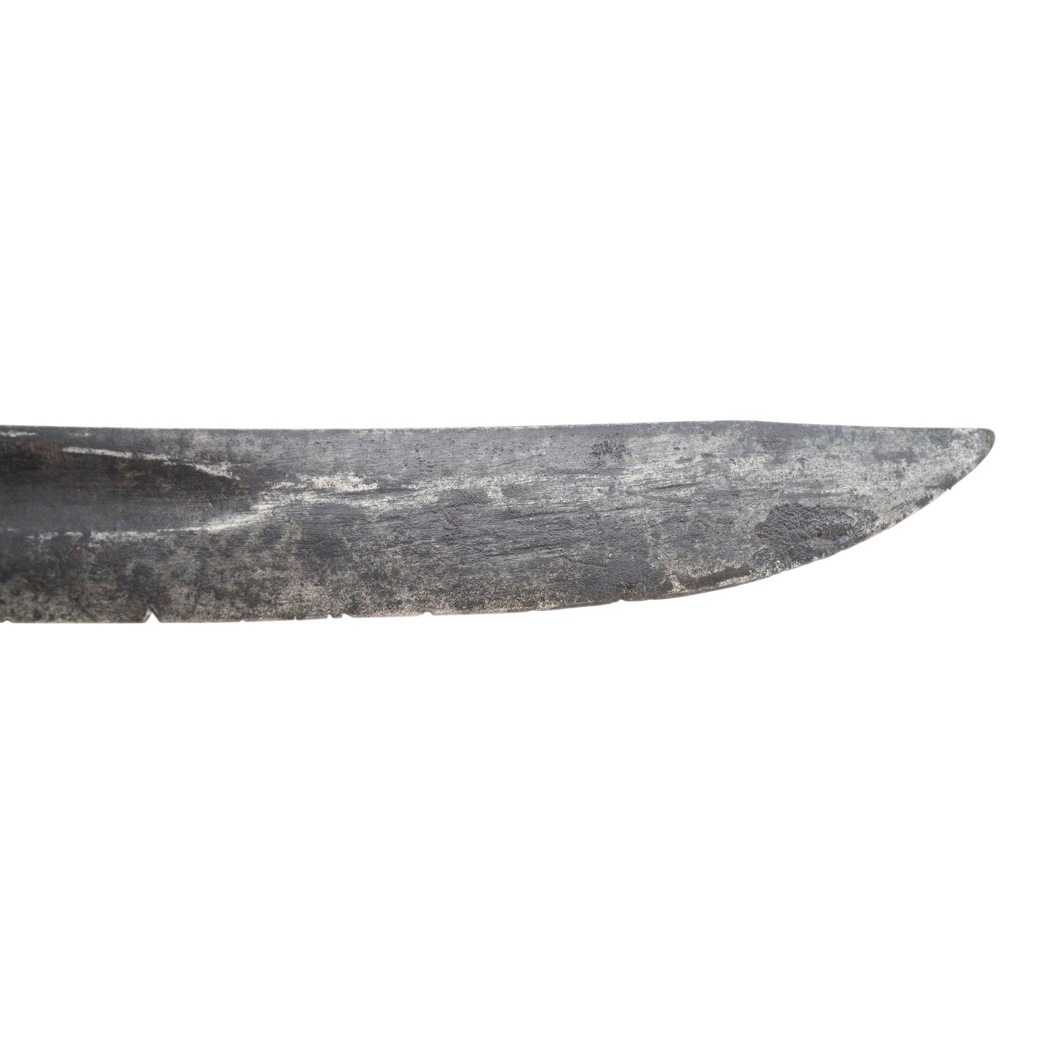 Philadelphia Style Silver Hilted Officer's Saber with Eagle Head Quillon S-Guard and Silver Washed Copper Scabbard