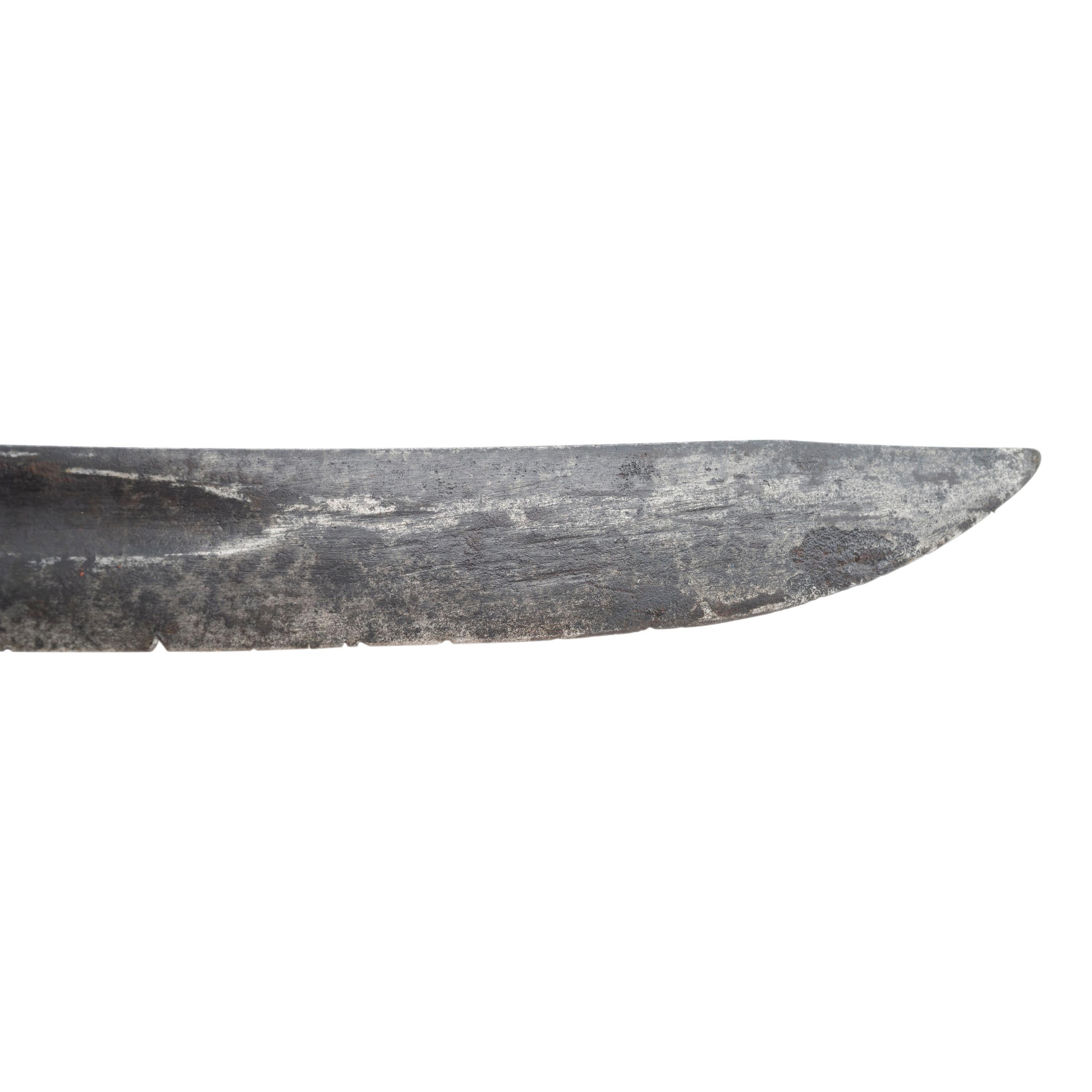 Philadelphia Style Silver Hilted Officer's Saber with Eagle Head Quillon S-Guard and Silver Washed Copper Scabbard