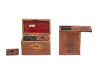 Two English Mahogany Tea Caddies