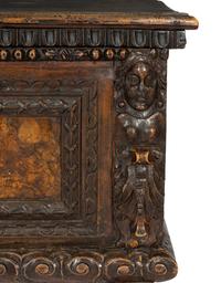 An Italian Baroque Carved Walnut Cassone