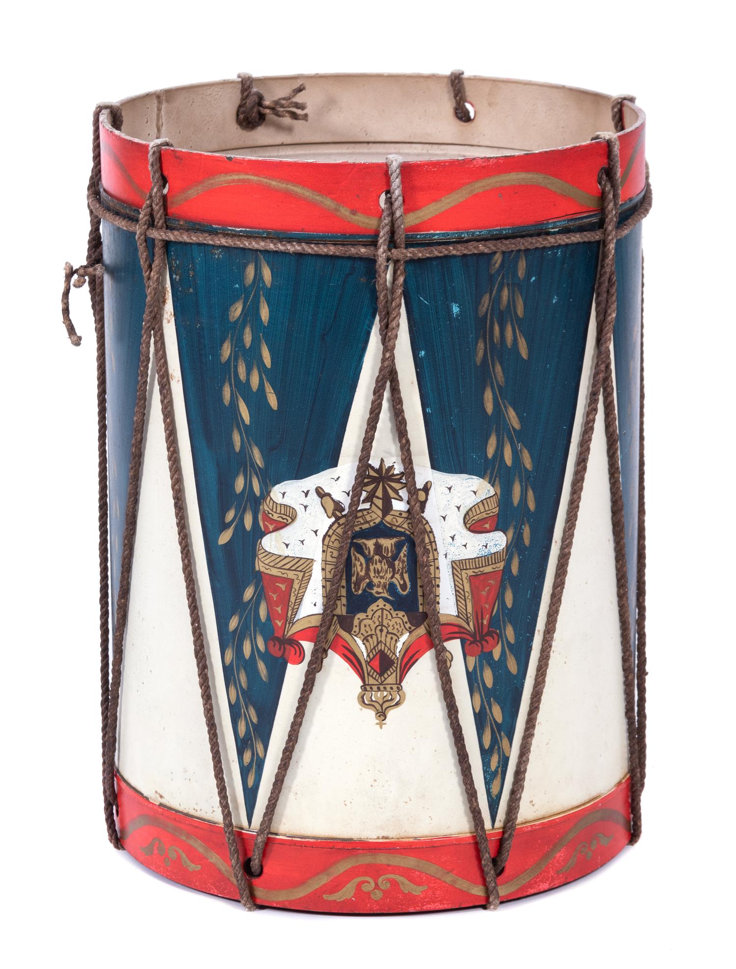 An Italian Tole Painted Ceremonial Drum — 20TH CENTURY