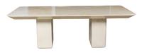 A Karl Springer Lacquered Goat Skin Dining Table Height 29 3/4 x width 95 1/2 x depth 48 inches. — LATE 20TH CENTURY