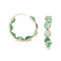 EMERALD HOOP EARRINGS