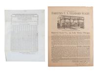 [ADVERTISING]. A group of 19th-century broadsides, handbills, and other advertising-elated ephemera.