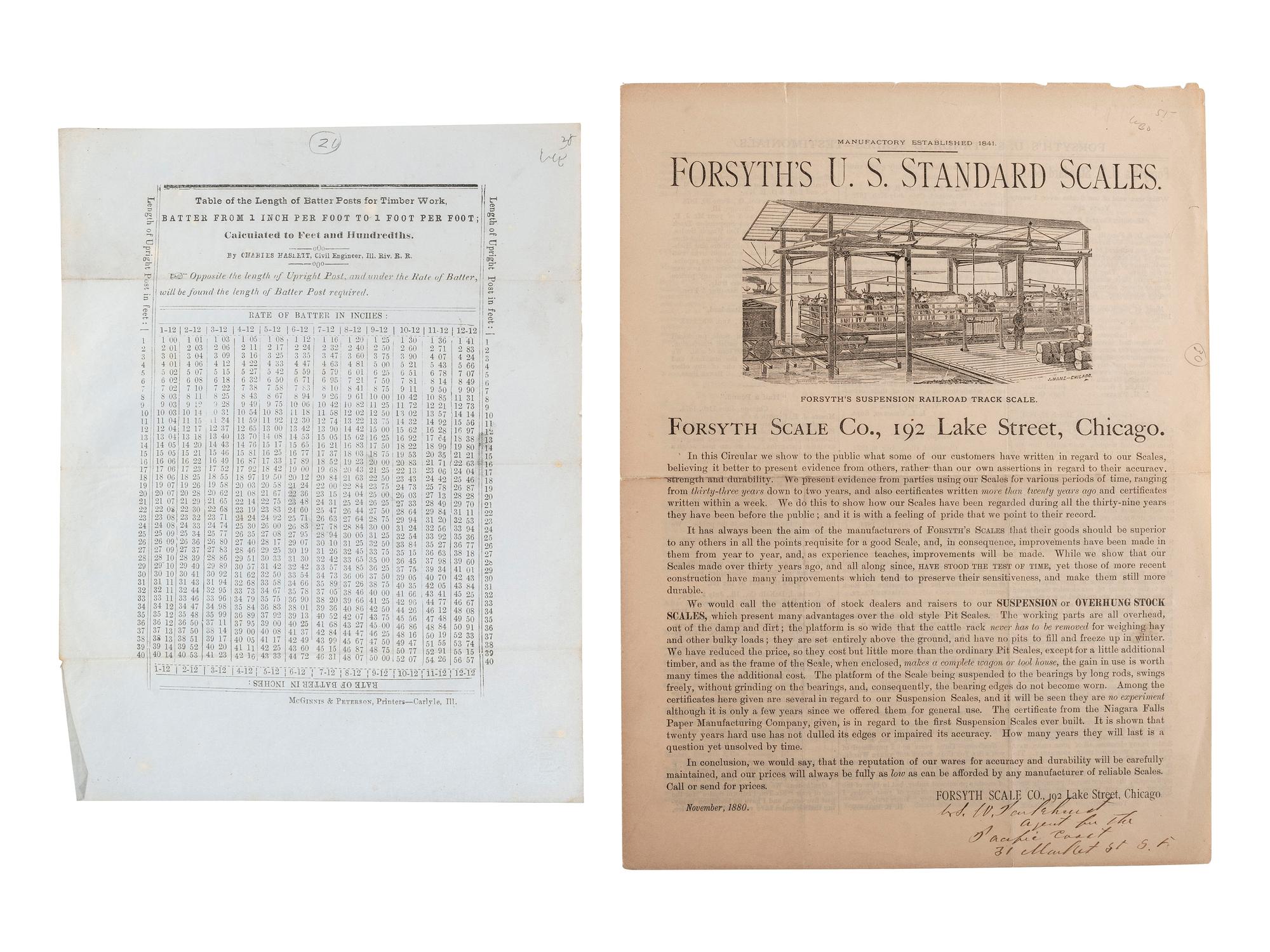 [ADVERTISING]. A group of 19th-century broadsides, handbills, and other advertising-elated ephemera.