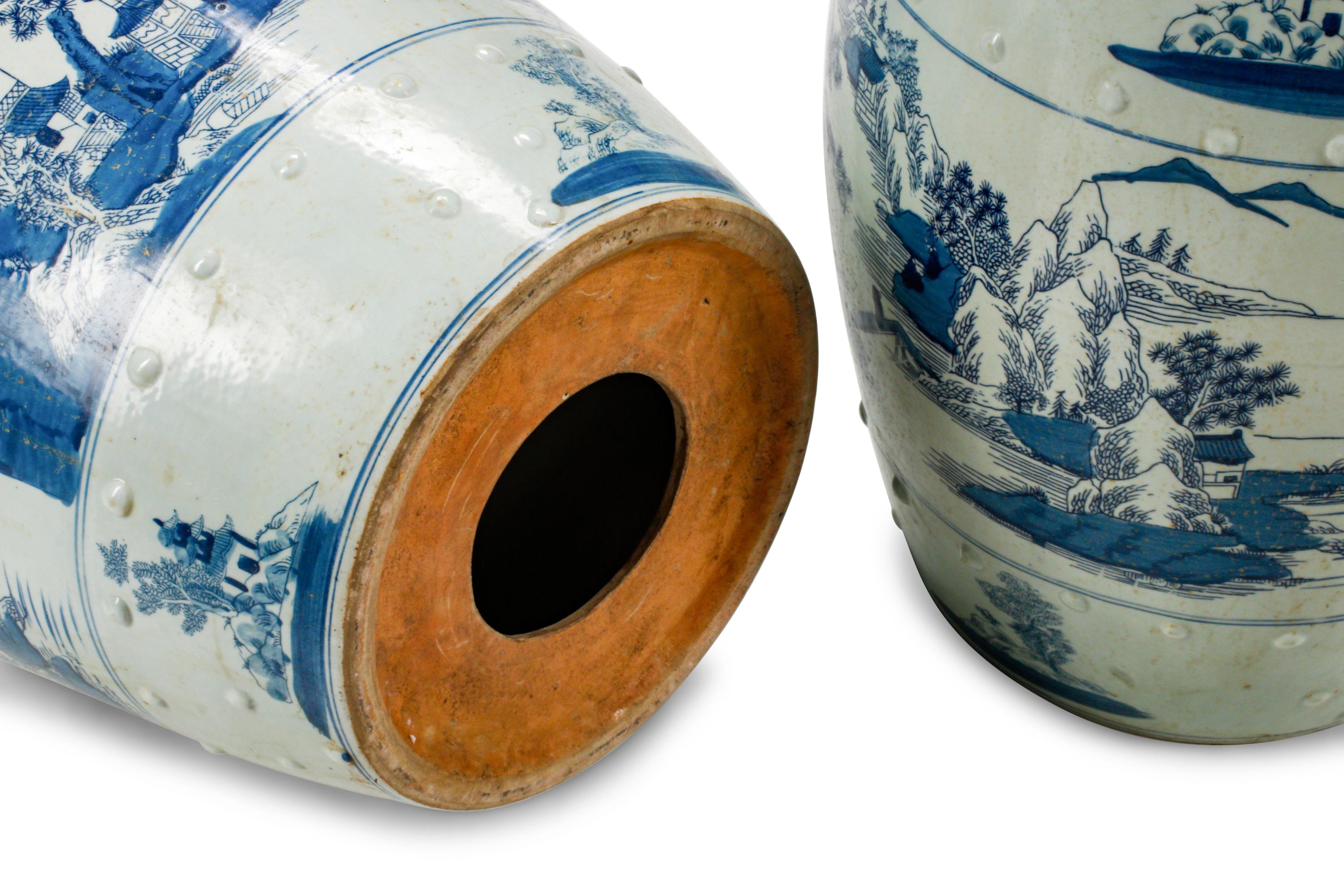 A Pair of Chinese Porcelain Garden Seats