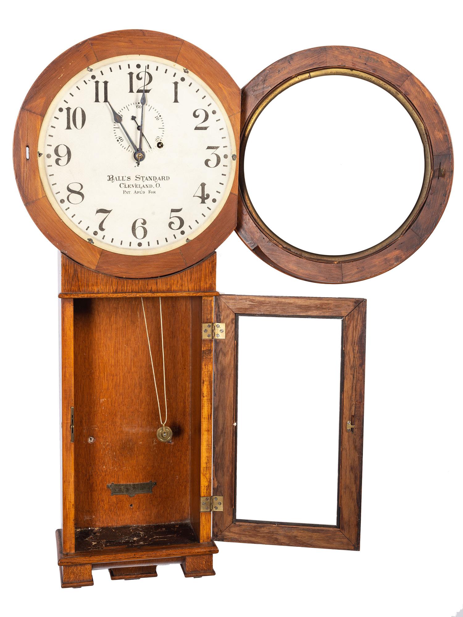 A Seth Thomas 'Ball's Standard Cleveland' Regulator Clock