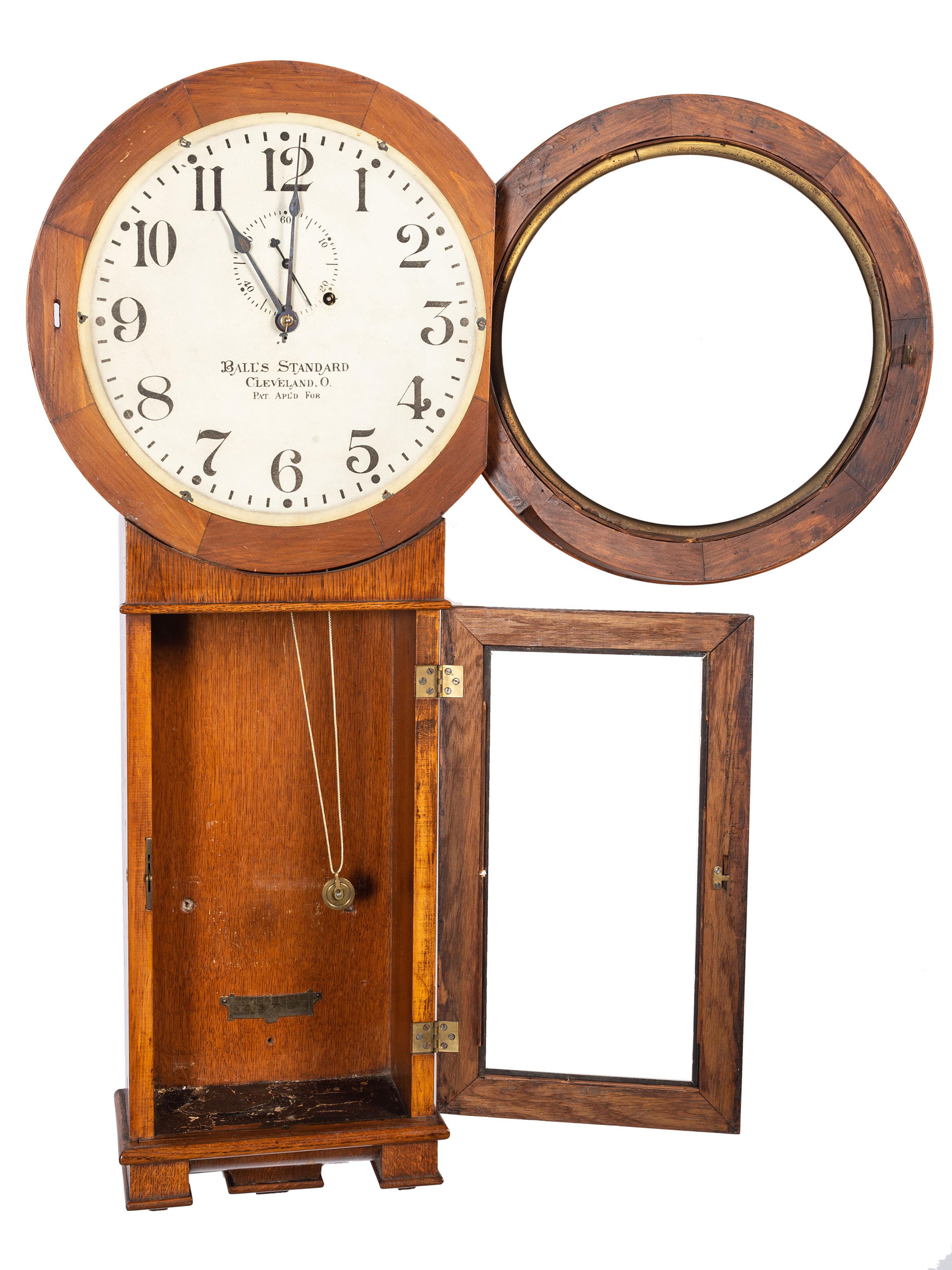 A Seth Thomas 'Ball's Standard Cleveland' Regulator Clock