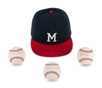 A Group of Four Milwaukee Braves Hall of Fame Signed Autograph Items Including Eddie Mathews and Warren Spahn (BAS Beckett Authentication Services Certified),
