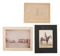 [WESTERN AMERICANA]. 9 photographs of western subjects, incl. street scenes and cowboys.