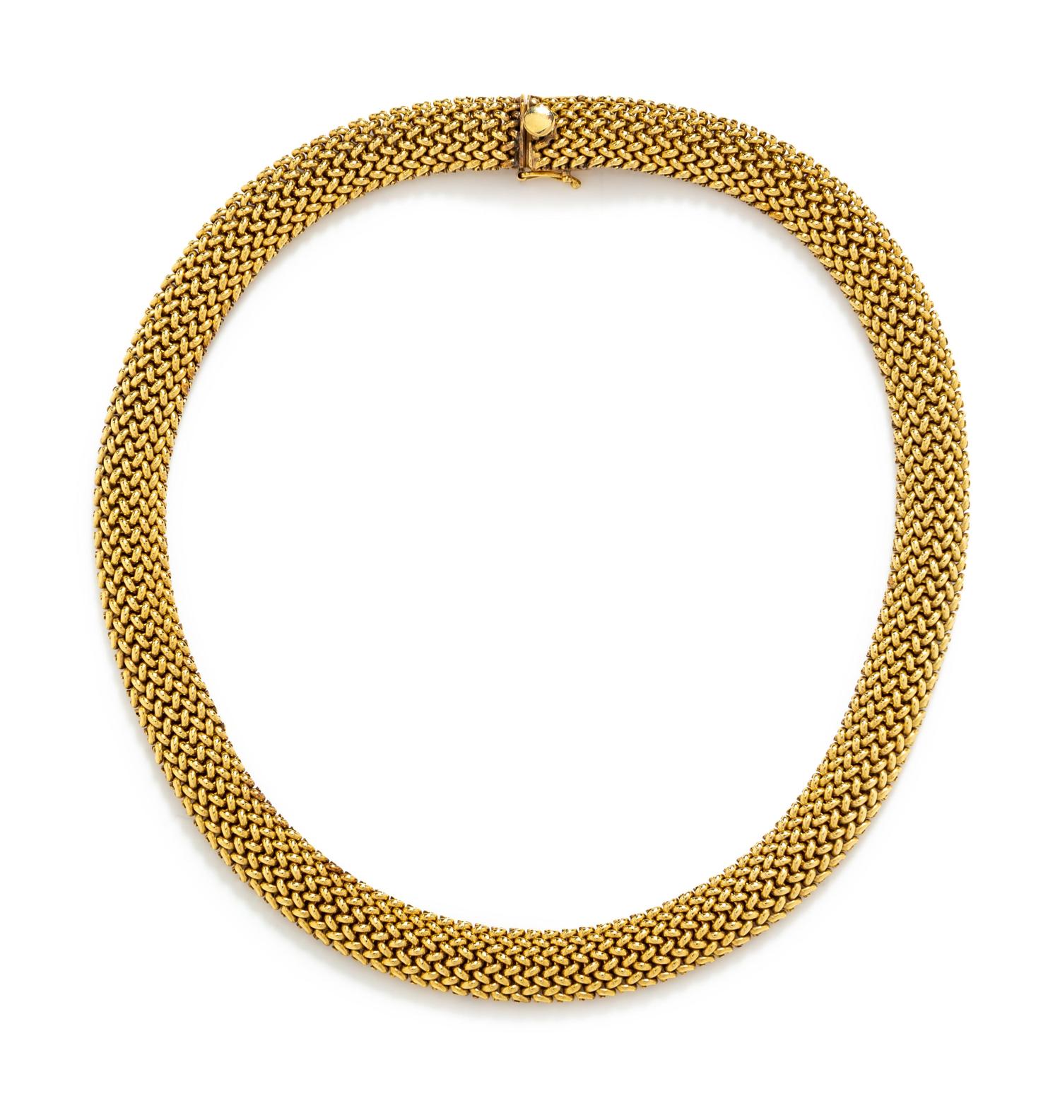 A 14 Karat Yellow Gold Necklace,