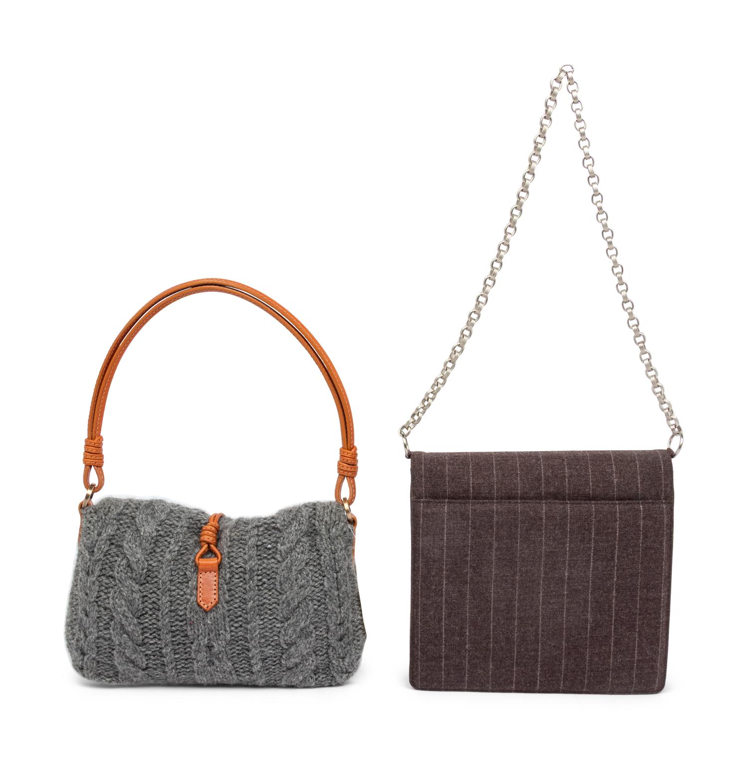 Valentino & Bottega Veneta, Two Wool Bags