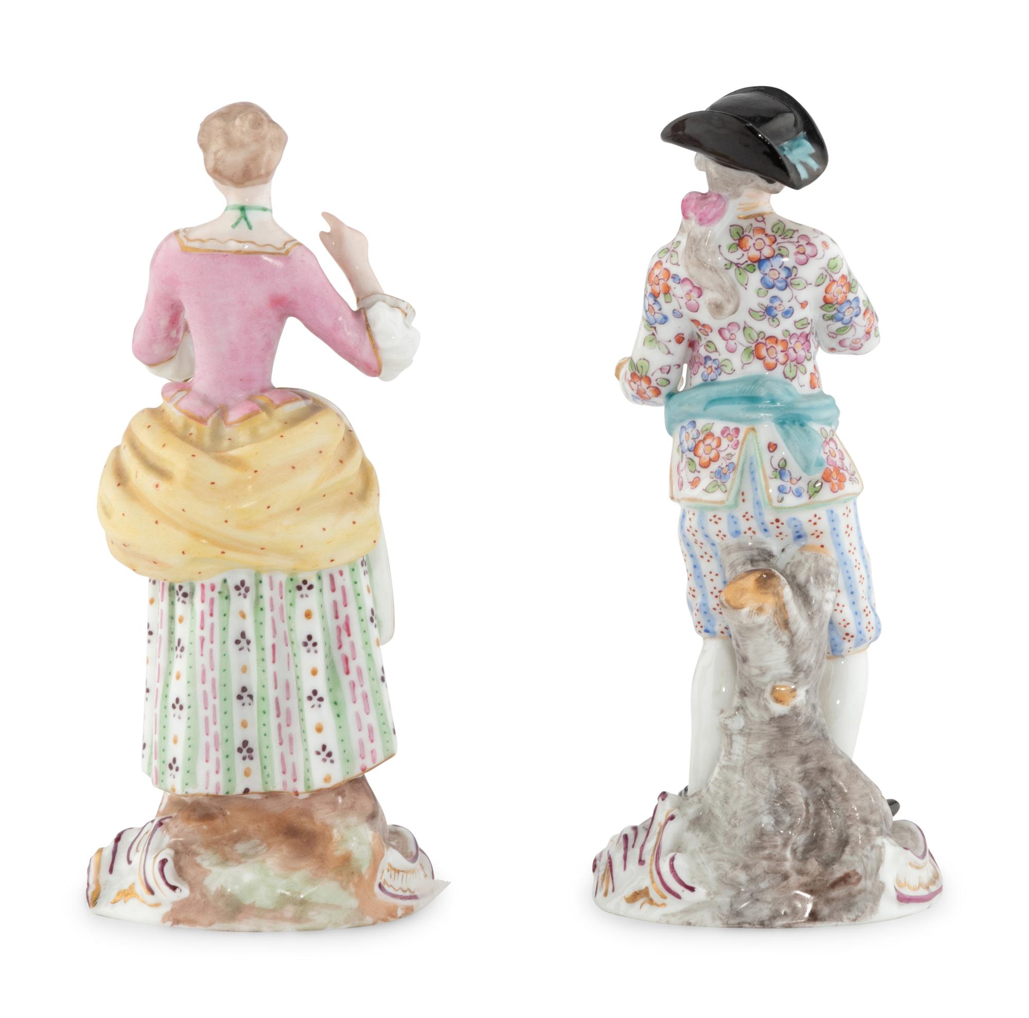 A Pair of Meissen Porcelain Figures