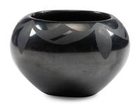 Blackware Pottery Bowl, 1925-1943