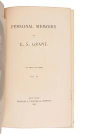 [CIVIL WAR] -- GRANT, Ulysses S. (1822-1885). The Personal Memoirs of U.S. Grant . Vols. I & II.