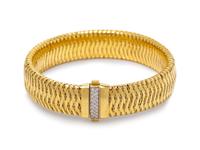 An 18 Karat Yellow Gold and Diamond 'Primavera' Bracelet, Roberto Coin,
