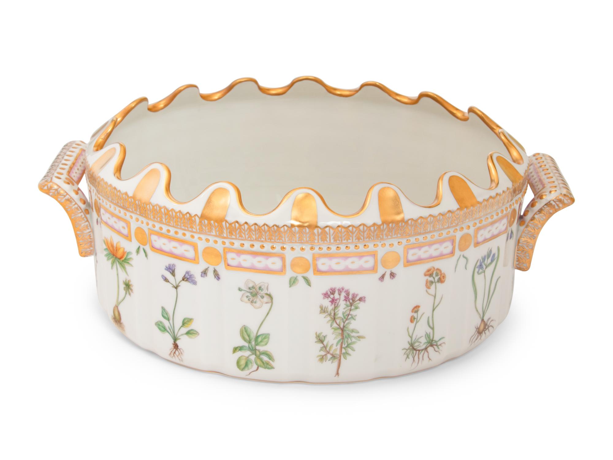 A Royal Copenhagen Flora Danica Monteith Bowl