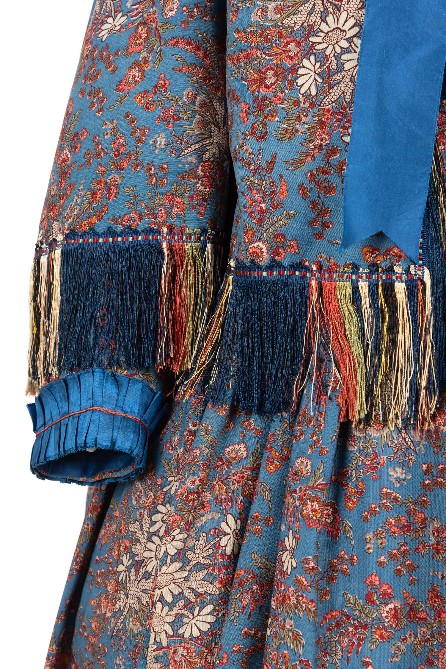 Floral Printed Day Dress and Cape, 1860s