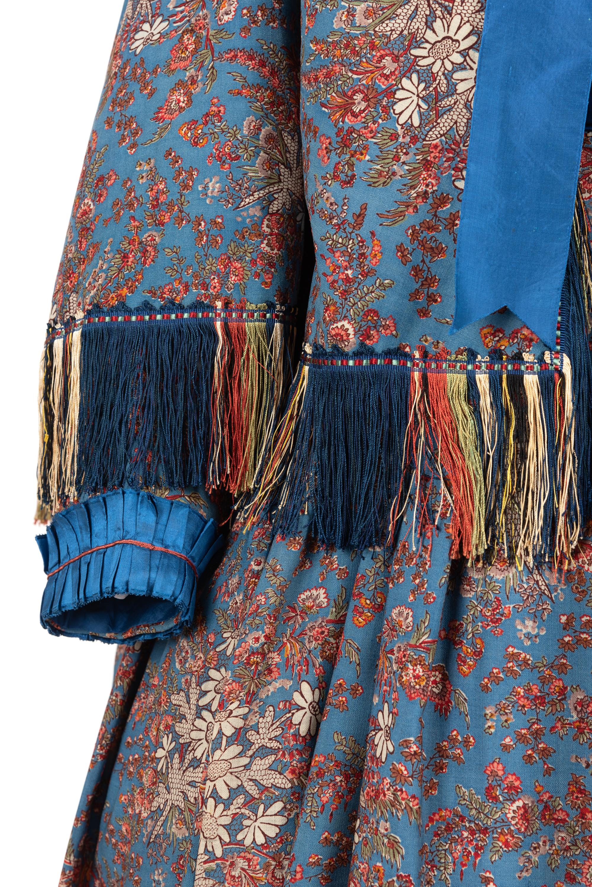 Floral Printed Day Dress and Cape, 1860s