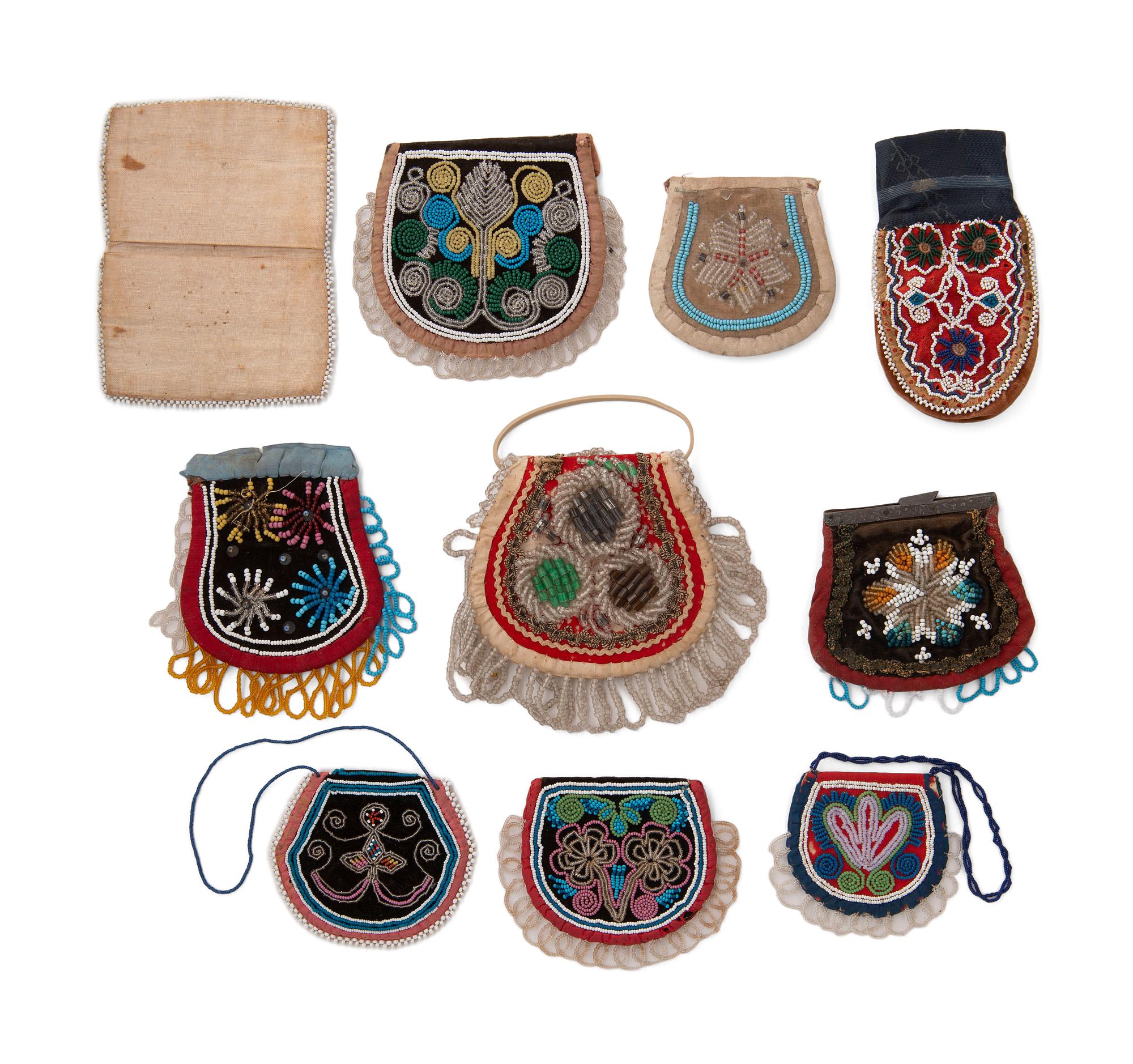 Collection of Eastern Woodland Beaded Coin Purses