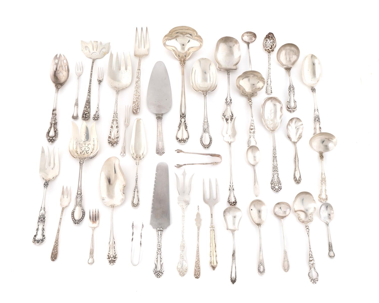 A Miscellaneous Group of Silver Serving Items