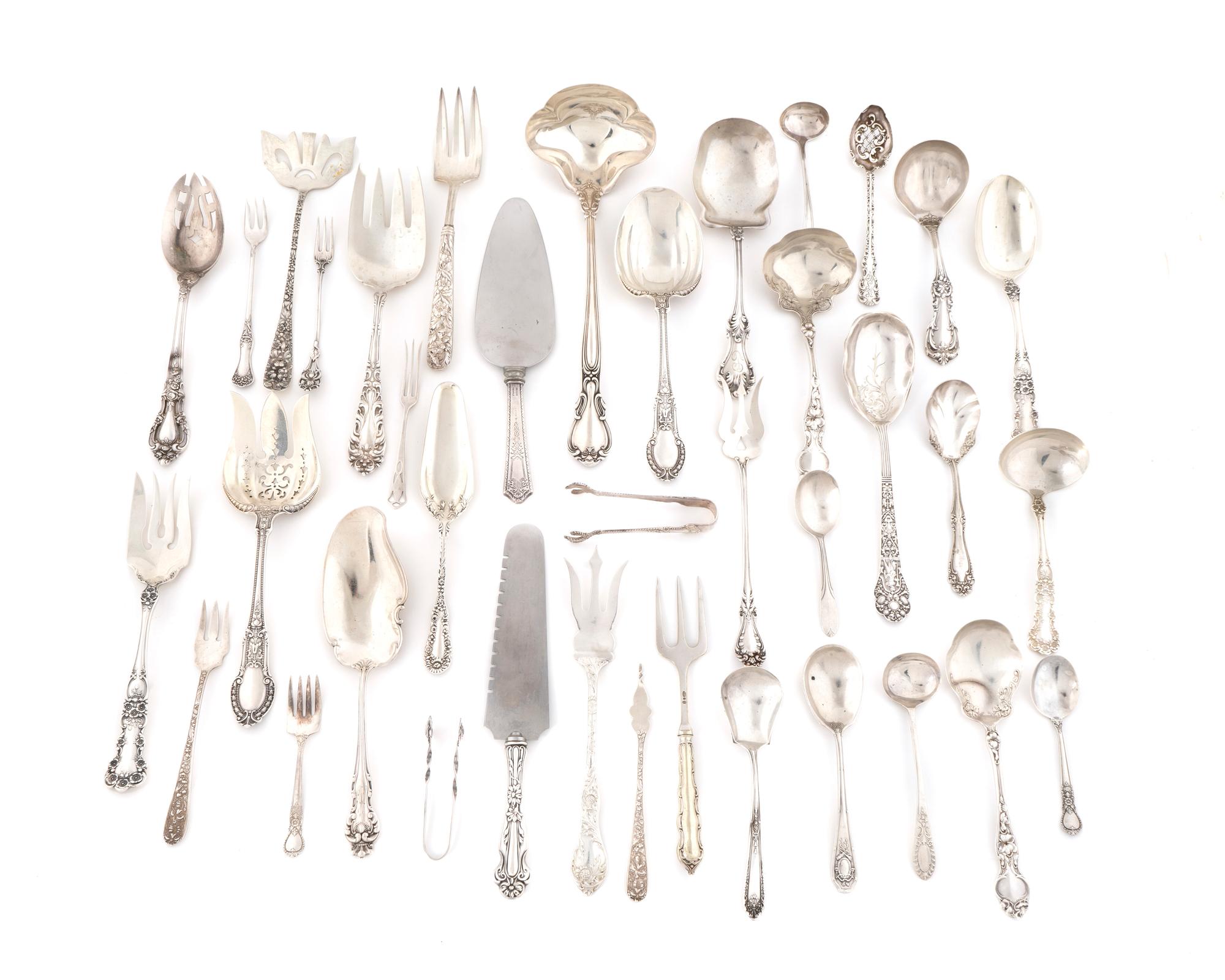 A Miscellaneous Group of Silver Serving Items