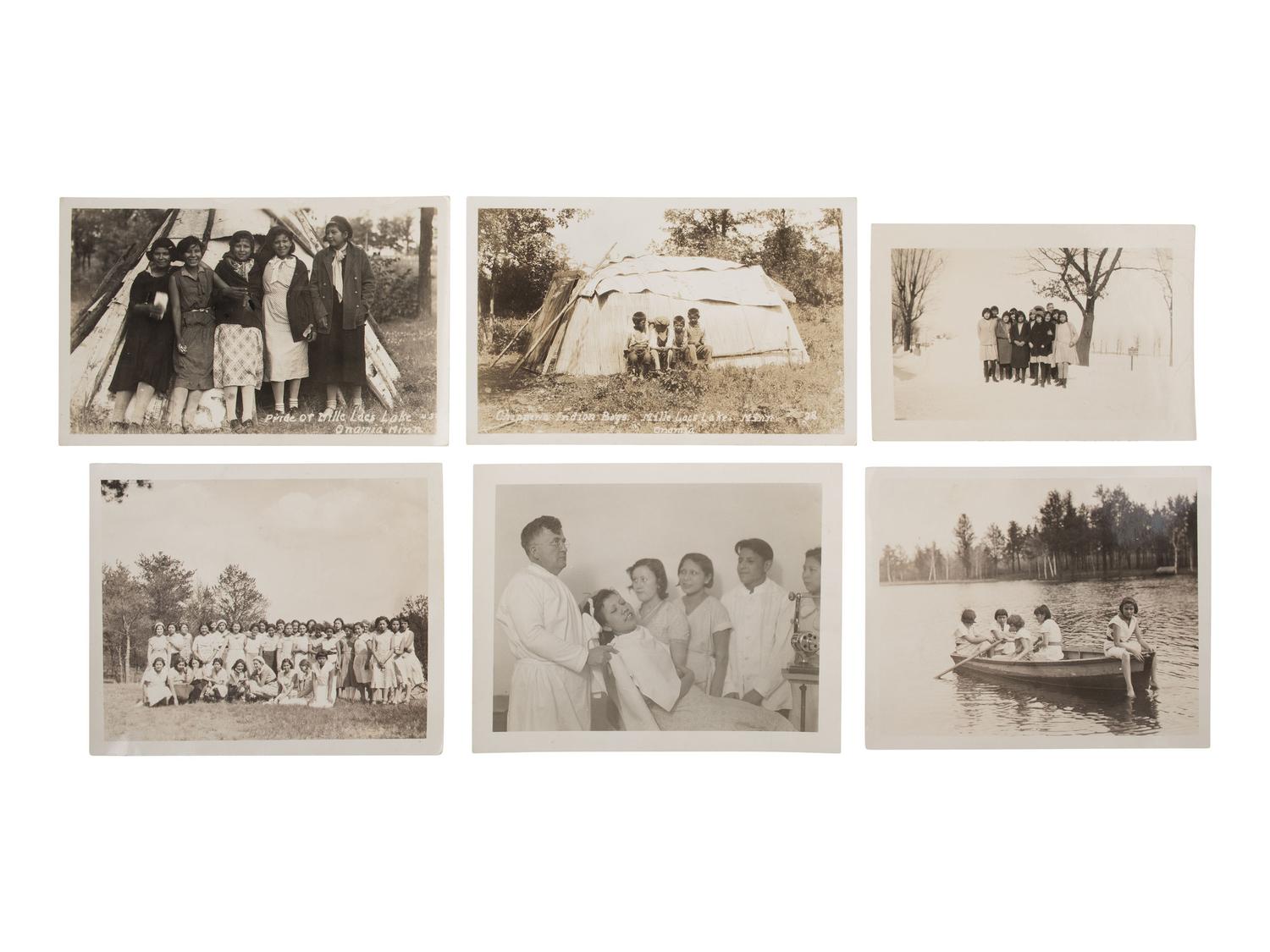 [NATIVE AMERICANS] Photographic and RPPC archive documenting the Tomah Indian Industrial School, WI.