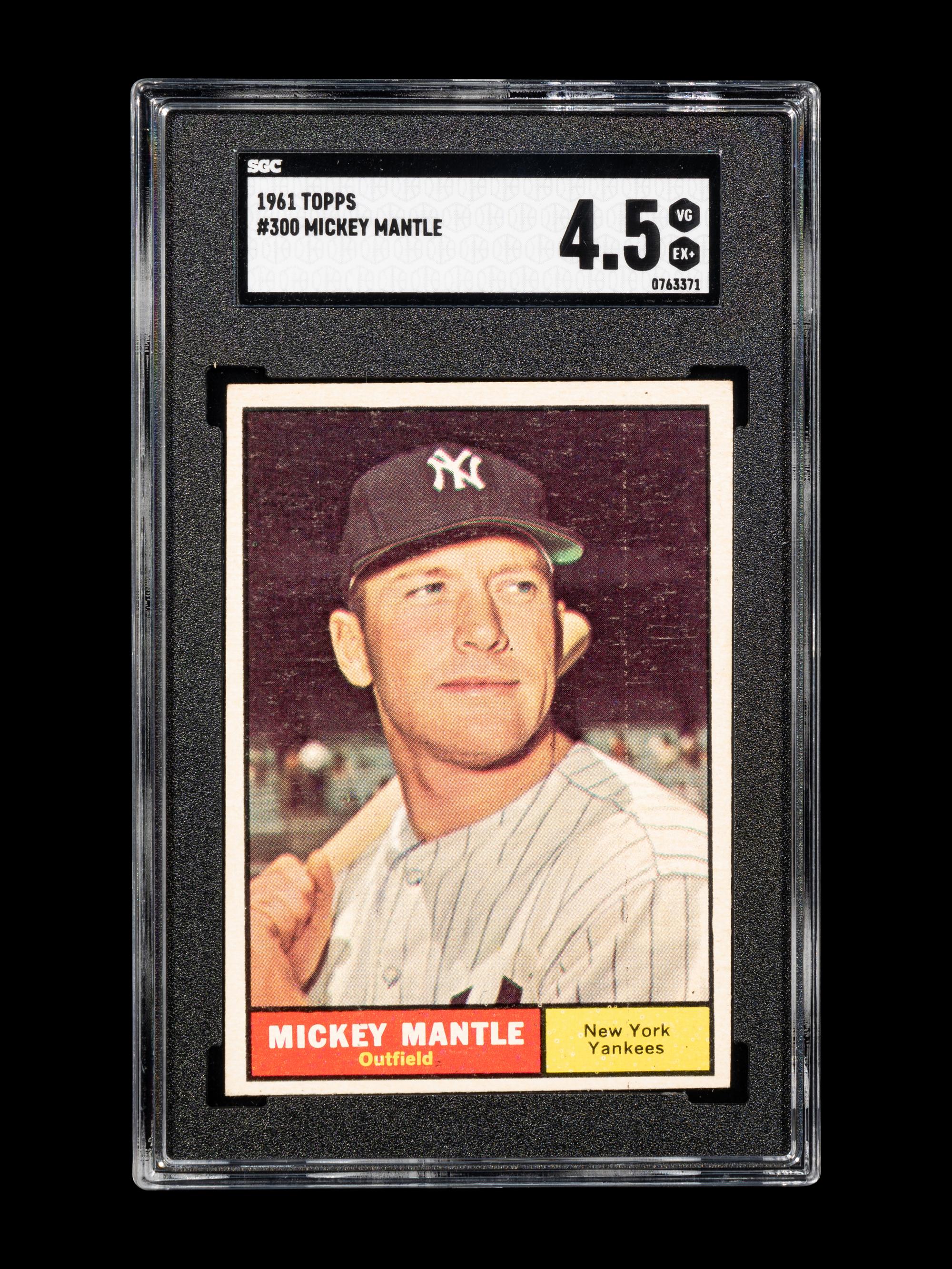 A 1961 Topps Mickey Mantle Baseball Card No. 300 (SGC 4.5 VG/EX+)
