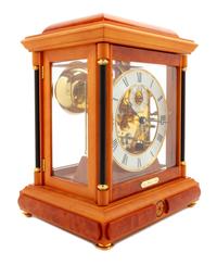 A German Burlwood and Marquetry Mantel Clock