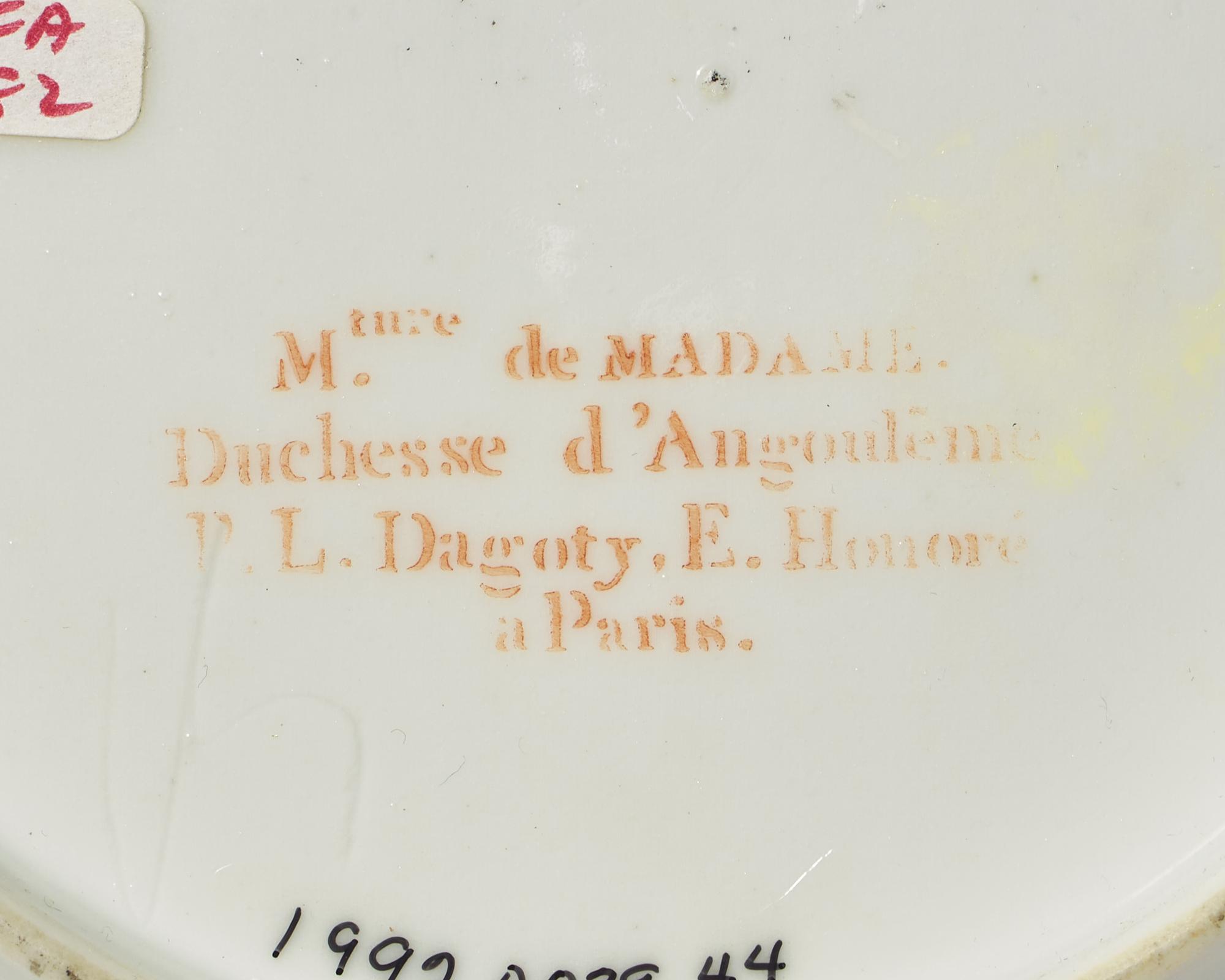 A French Porcelain Dessert Plate from President Andrew Jackson’s State Service