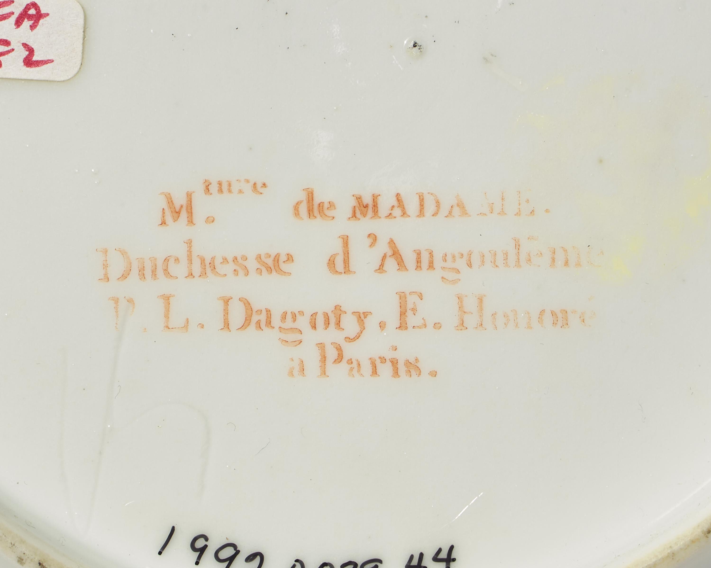 A French Porcelain Dessert Plate from President Andrew Jackson’s State Service
