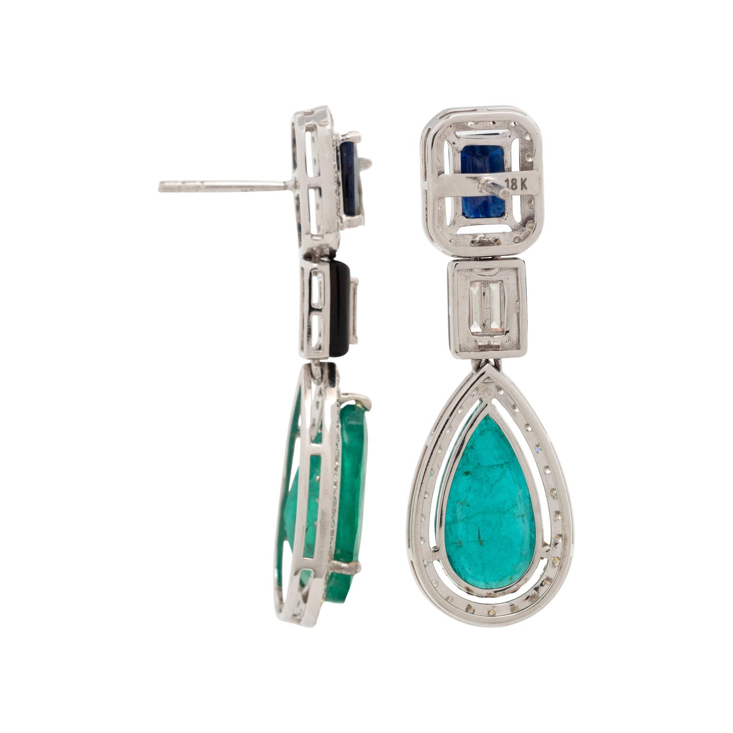 DIAMOND AND MULTIGEM EARRINGS