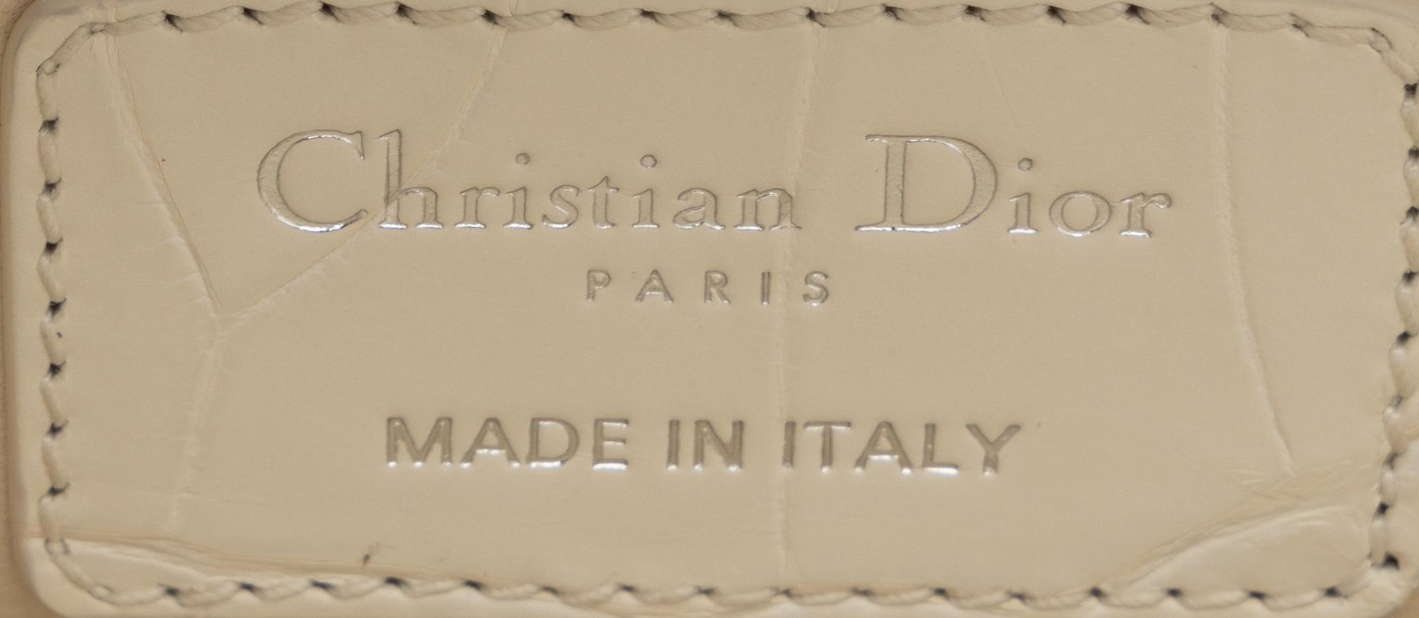 Christian Dior, Small Lady Dior in Off-White Alligator