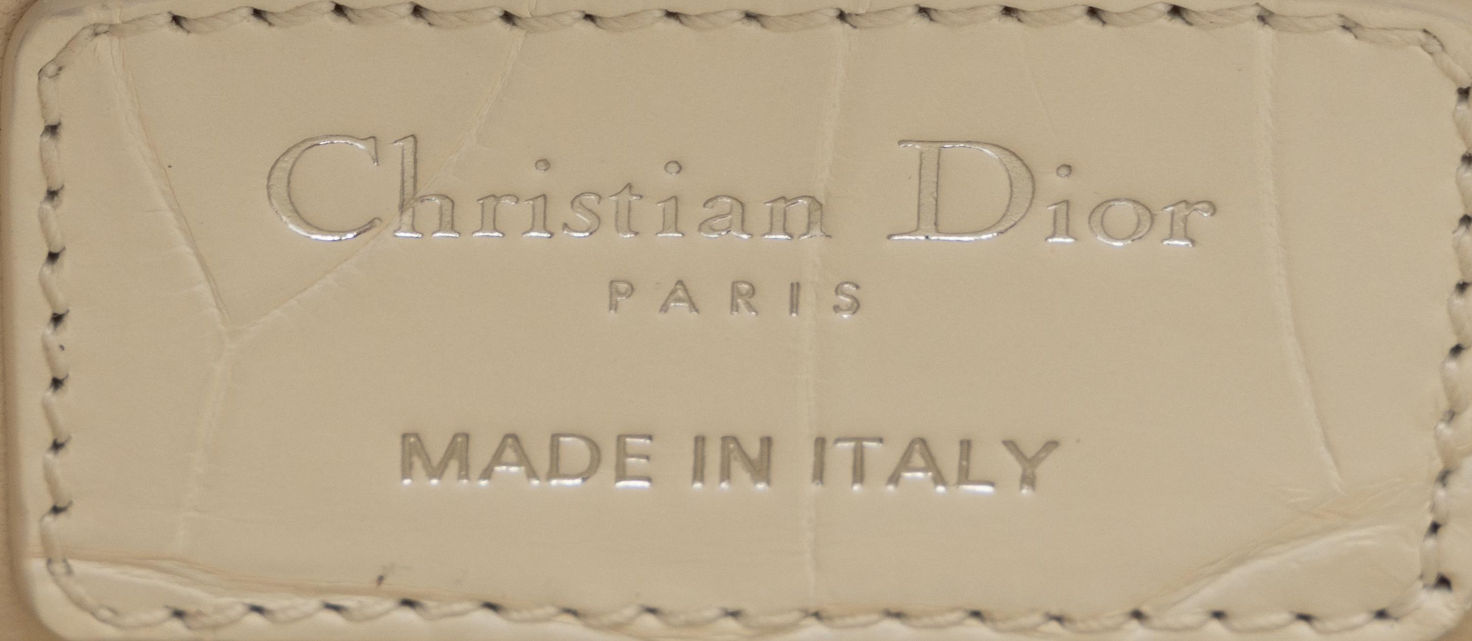 Christian Dior, Small Lady Dior in Off-White Alligator