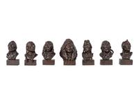 Seven Sculptures: Last Star , Calf-Tail, Two-Gun-White-Calf, Eagle-Calf, Medicine-Bossribs, Turtle and Weasel Feather , edition 8/30