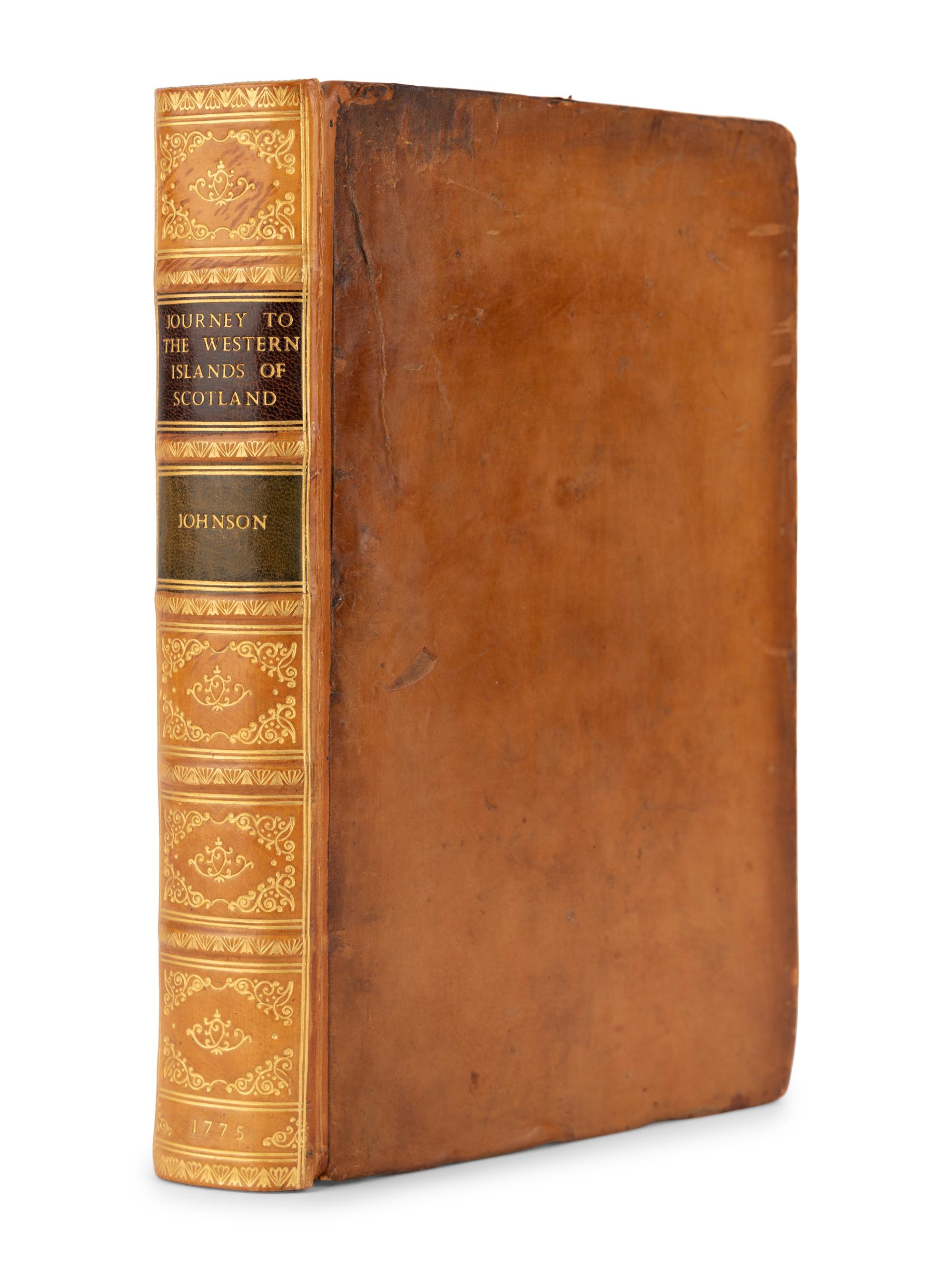 JOHNSON, Samuel (1709-1784). A Journey to The Western Islands of Scotland. London: W. Strahan and T. Cadell, 1775.
