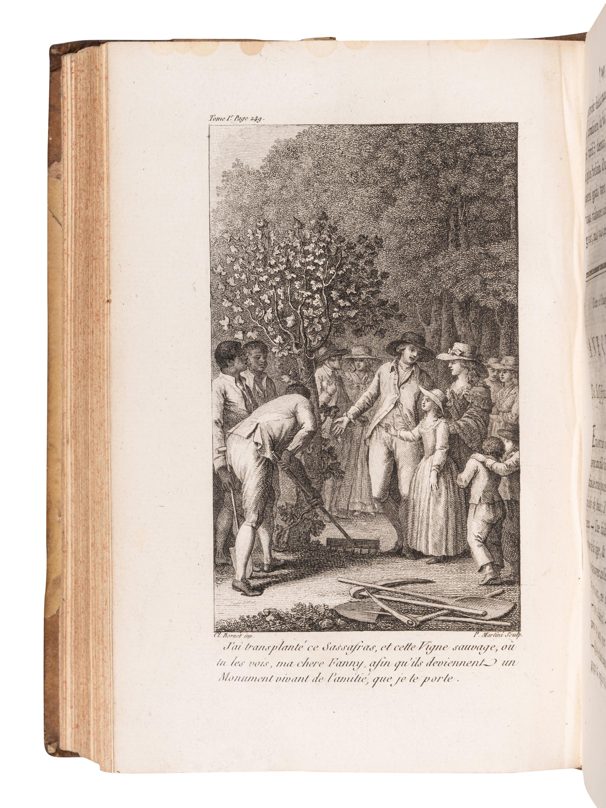 CREVECOEUR, Michel Guillaume St. Jean de (1735-1813). Lettres d'un Cultivateur Americain . Paris: Cuchet, 1787.