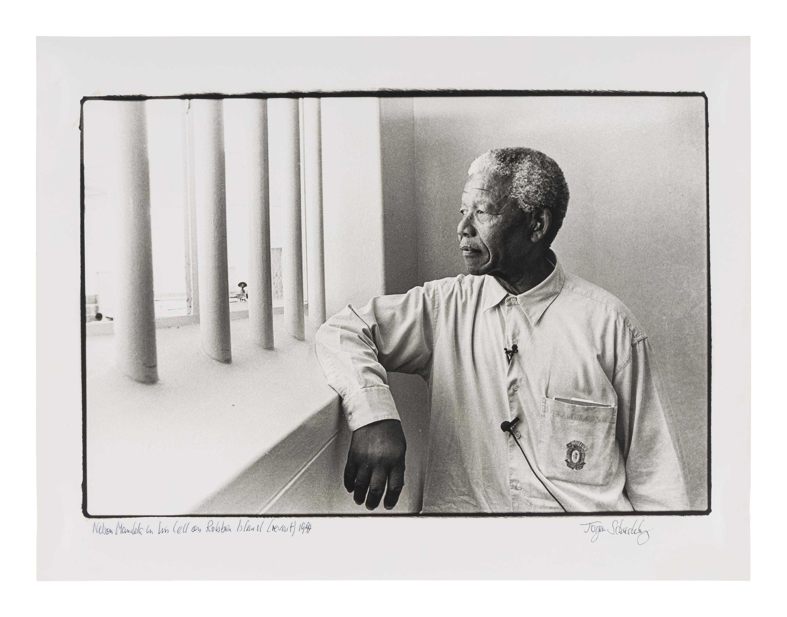 Jürgen Schadeberg (1931-2020) Nelson Mandela in his cell on Robben Island (revisit), 1994