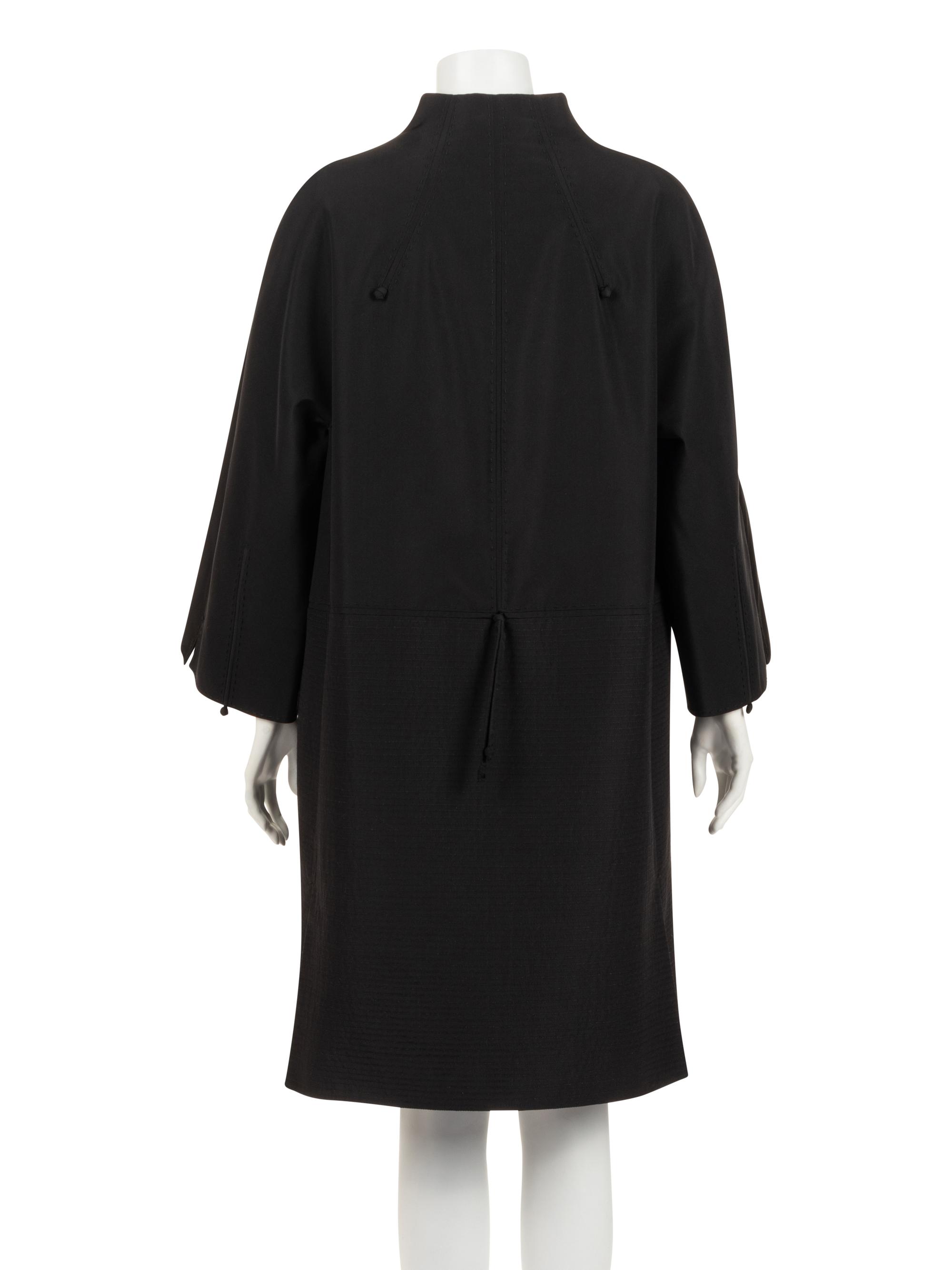Ralph Rucci Silk Taffeta Jacket with Topstitching Detail