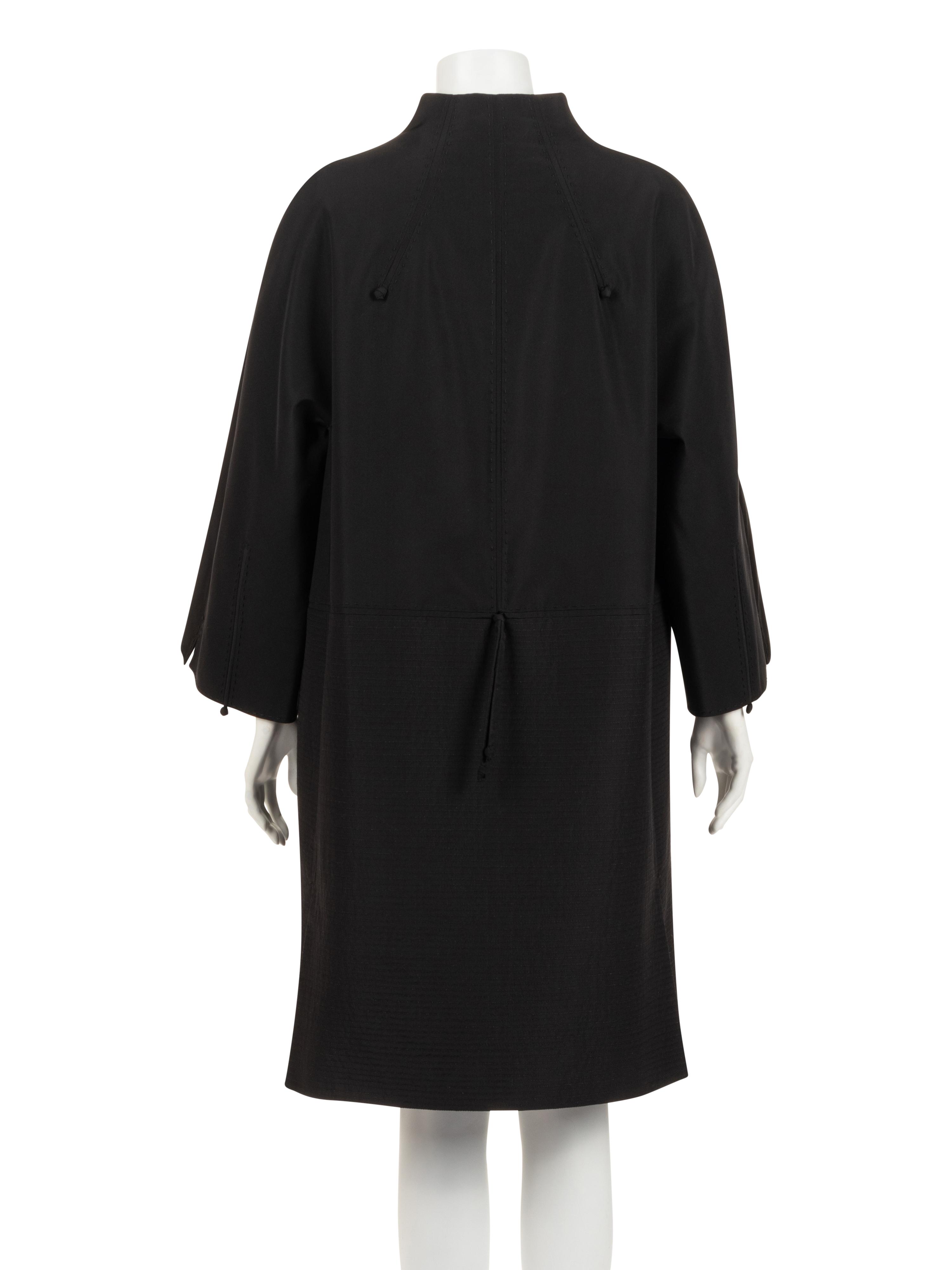 Ralph Rucci Silk Taffeta Jacket with Topstitching Detail