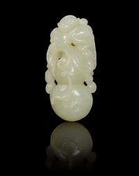 A Celadon Jade Toggle Length 2 5/8 inches.