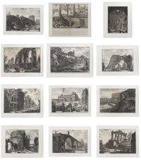 A group of 12 plates from Vedute di Roma and Le Antichità Romane , 18th century