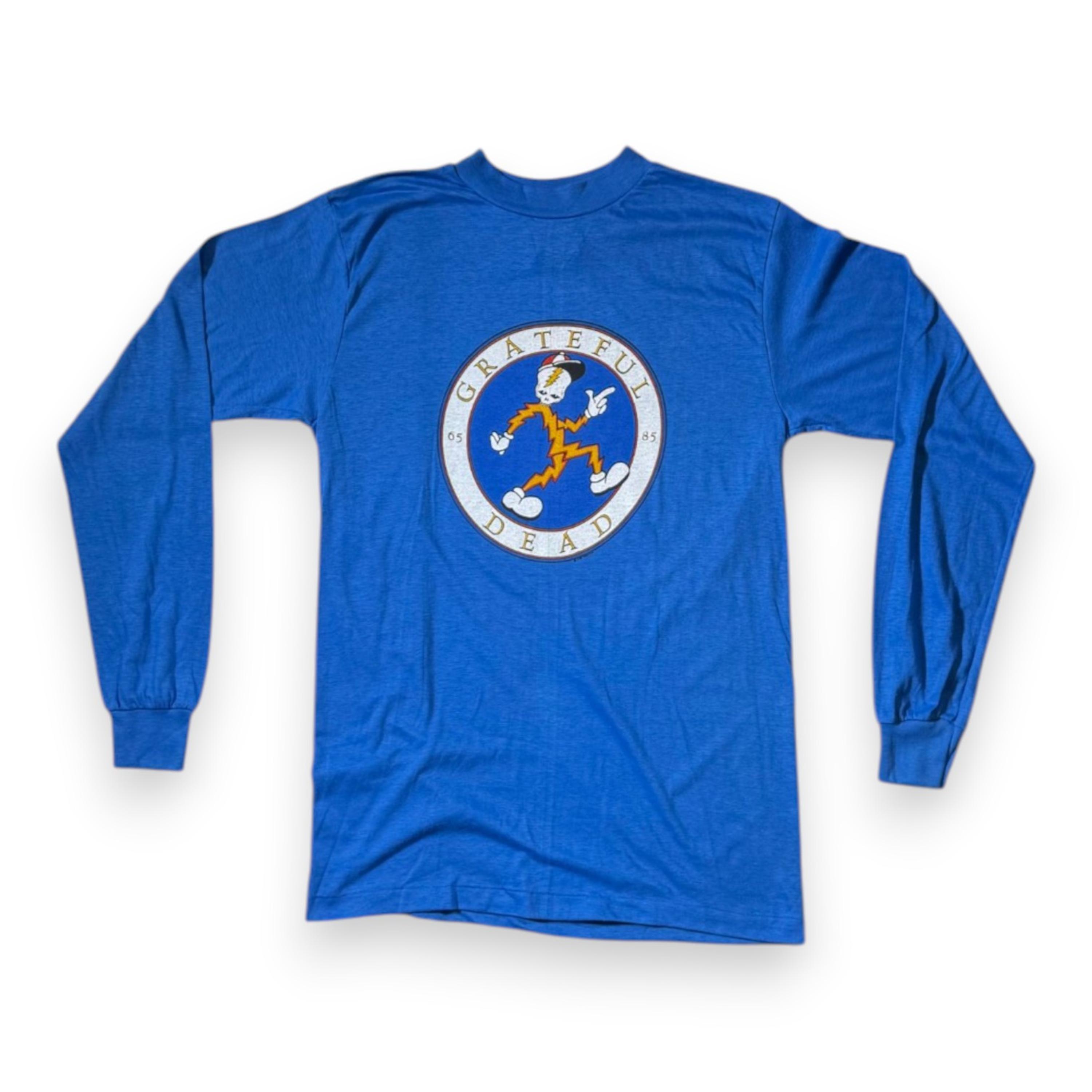 sale-1985 Grateful Dead Spring Tour Long Sleeve T-Shirt — Reddy Kilowatt, Size M