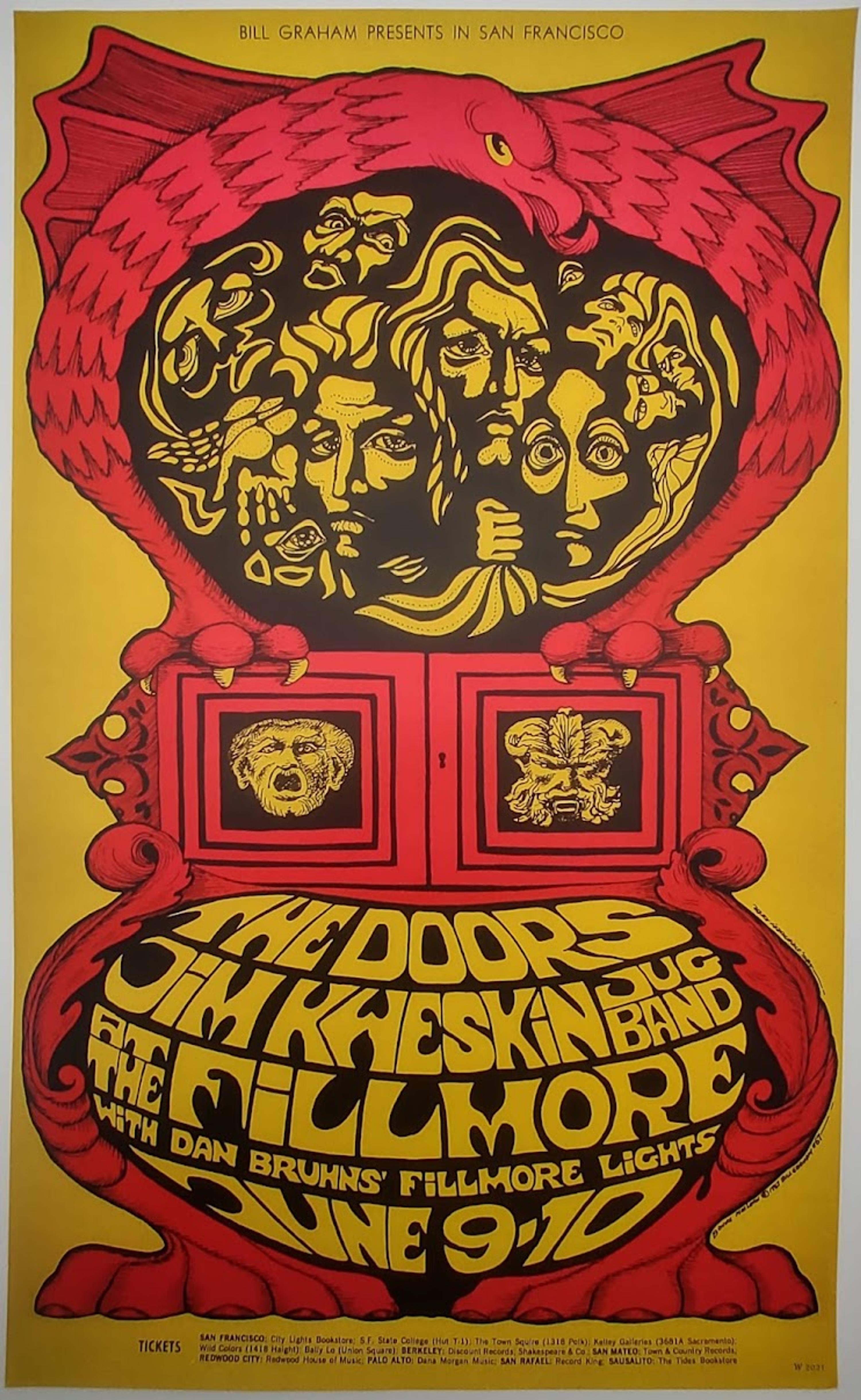 sale-BG 67 The Doors, The Fillmore Poster June 9-10, BG 67 | The Doors | The Fillmore June 9–10, 1967 | Bonnie MacLean | Third Edition
