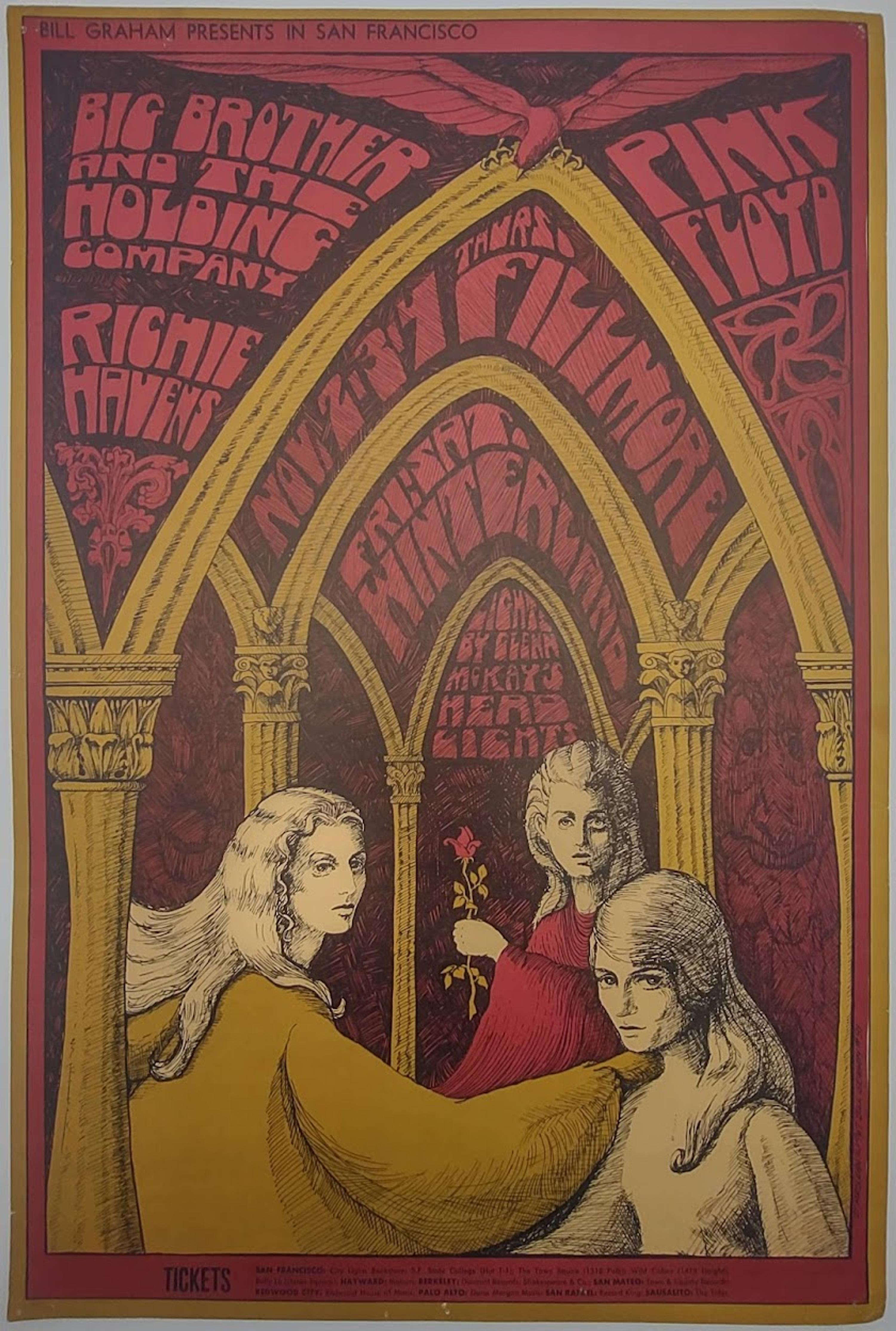 sale-BG 91 | Pink Floyd, Big Brother & The Holding Company | The Fillmore November 2–4, 1967 | Bonnie MacLean | First Edition