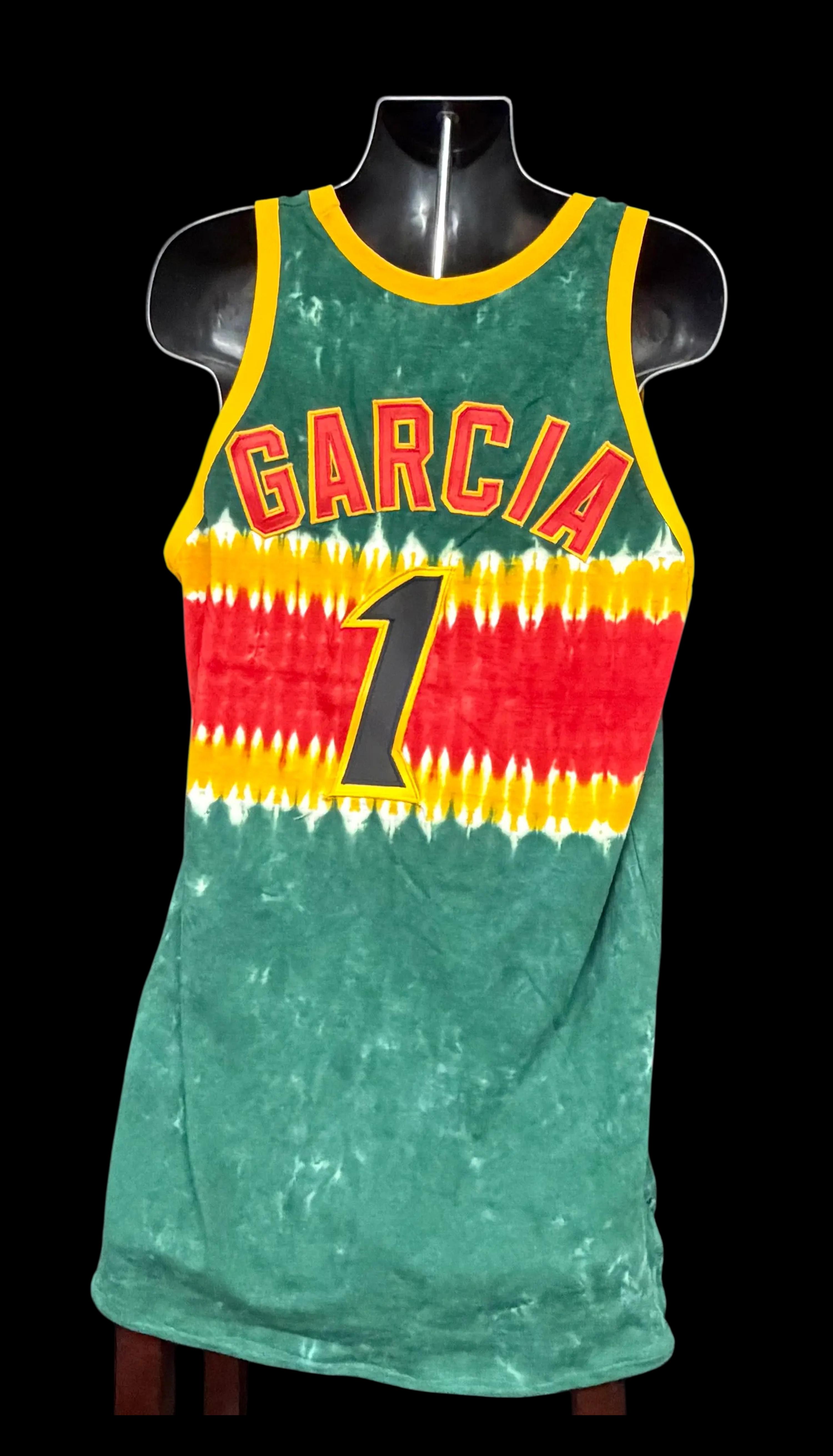 sale-1992 Lithuanian Olympic Basketball Jersey — Original, One-of-a-Kind “Garcia” Reverse