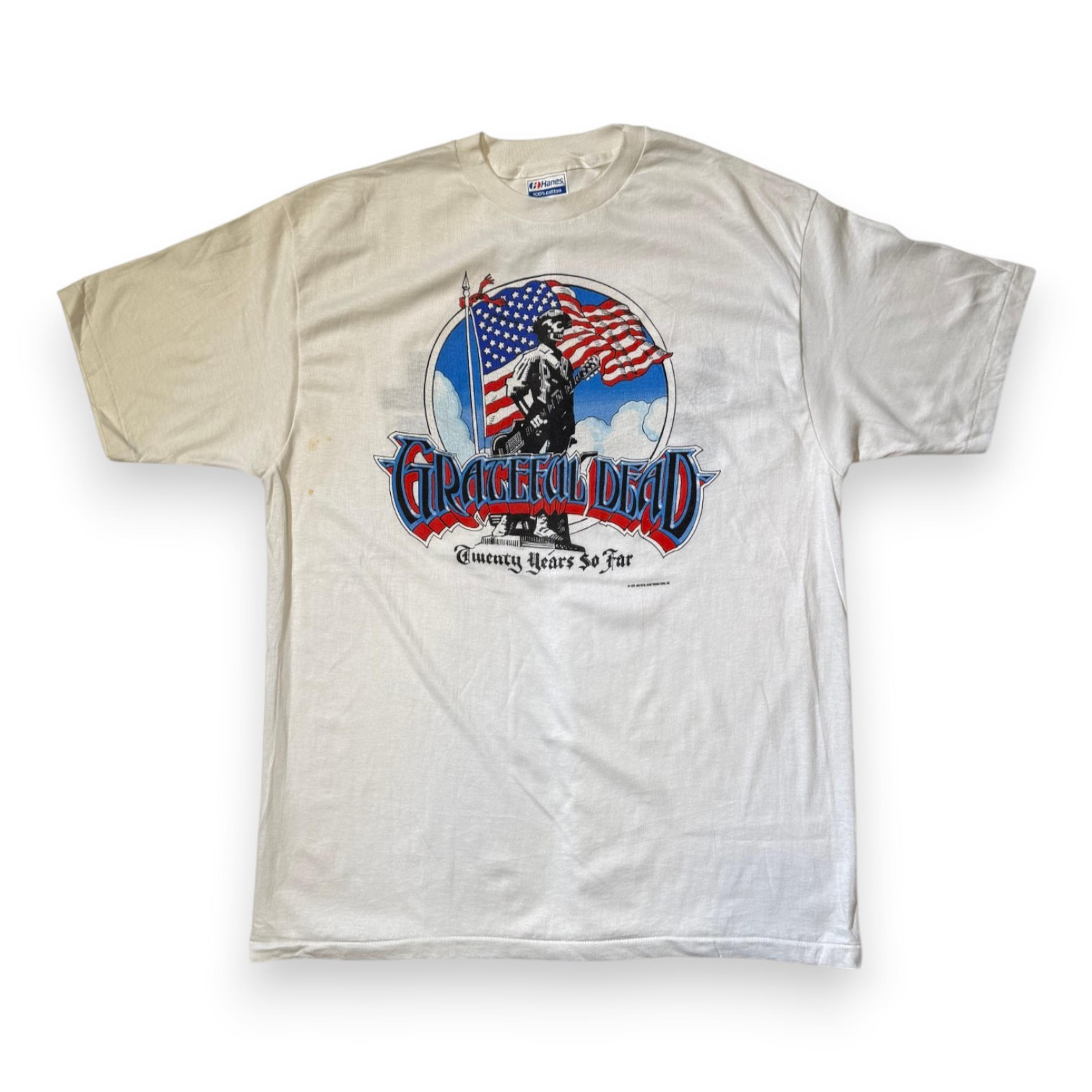 sale-1985 Grateful Dead Local Crew T-Shirt — Rick Griffin Minuteman, Size XL