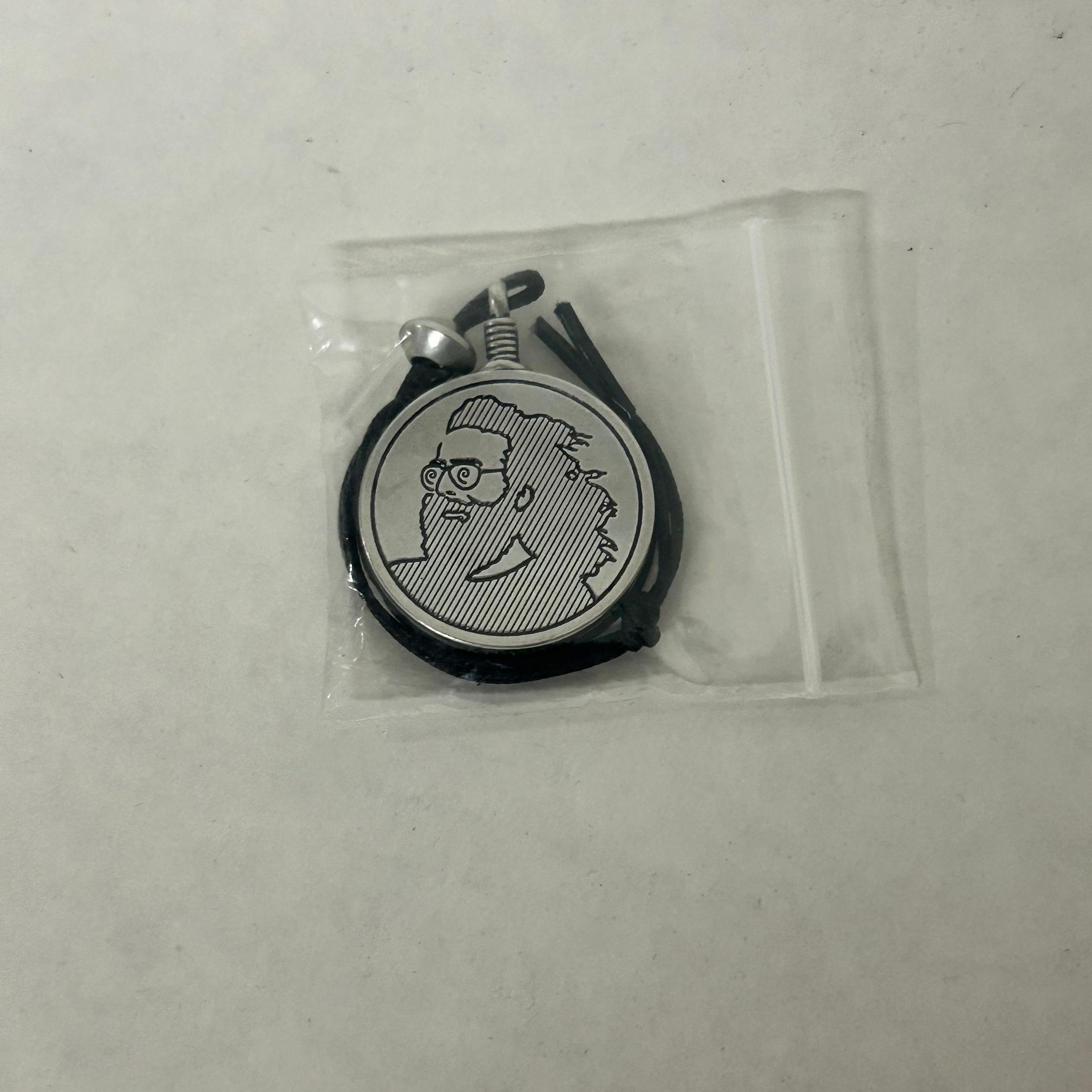 sale-Jerry Garcia Memorial Necklace — Etched Portrait, 1942–1995