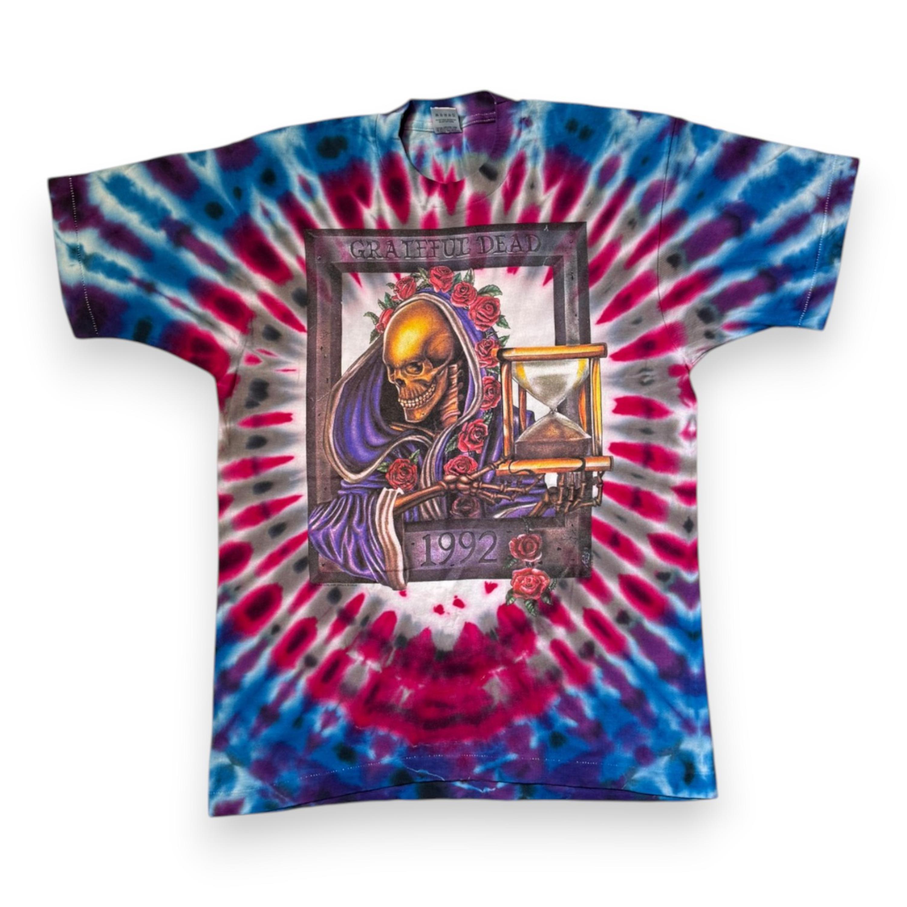 sale-1992 Grateful Dead New Year's Eve Oakland Tie-Dye T-Shirt, Size L